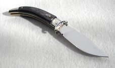 NEW A.G.A. CAMPOLIN BRAZILIAN HORN LEVER LOCK SHELL PULLER NICKEL SILVER BOLSTERS ONLY 300 MADE