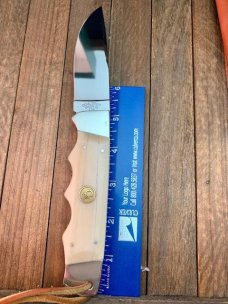 Canal Street Cutlery Catskill Hunter Drop Point Smooth Antique White Bone D2 2012