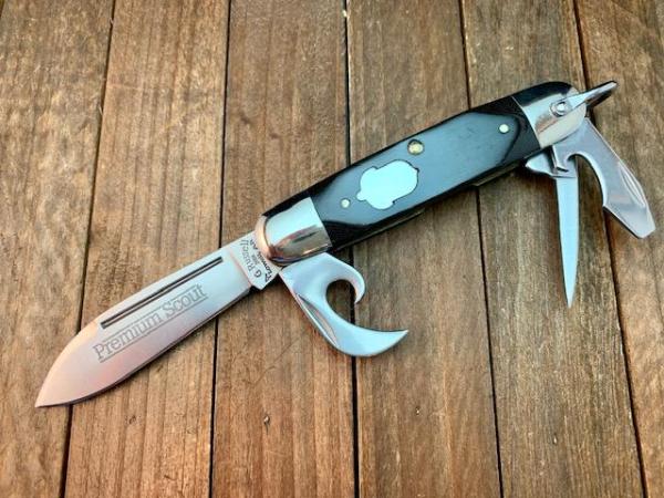 A.G. Russell Premium Scout Knife Black Micarta 2004 A.G. Russell Premium Scout Knife Black Micarta 2004