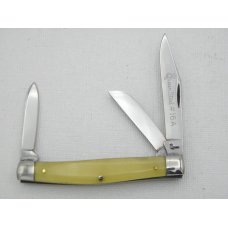 Queen Cutlery #16 Stockman, 1958 - 1960, 3 3/8” closed, amber handles