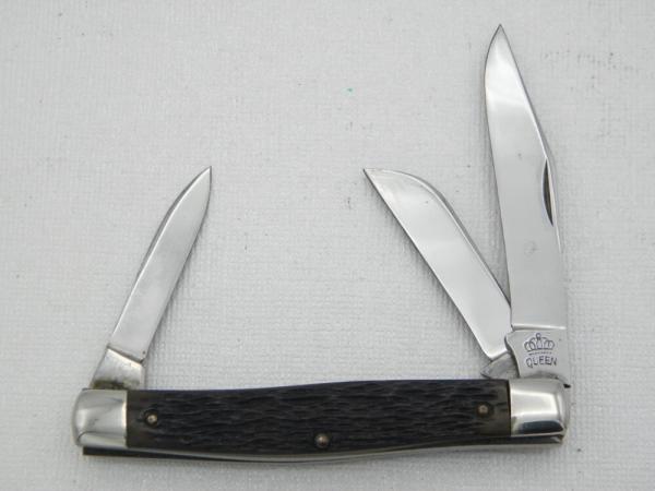 Queen Cutlery #16 Stockman, 1945 - 1948, 3 3/8” closed, Rogers bone handles