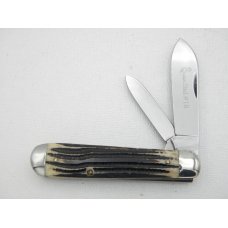 Queen Cutlery #18 Heavy Jack: 3 5/8” closed, 1960s , genuine Winterbotton bone handles