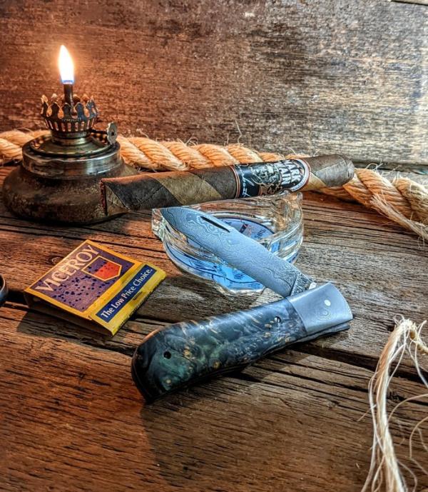 Excelsior Knife Company - THE KRAKEN - Purple Box Elder Burl Handles - JSR Frontier Knives Exclusive Excelsior Knife Company - THE KRAKEN - Purple Box Elder Burl Handles - JSR Frontier Knives Exclusive