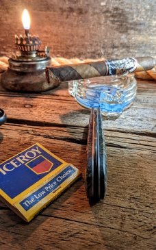 Excelsior Knife Company - THE KRAKEN - Purple Box Elder Burl Handles - JSR Frontier Knives Exclusive