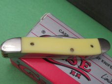 Case XX 1995 Yellow Derlin Handle Peanut Pattern # 3220 CV