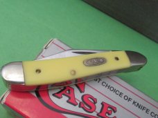 Case XX 1995 Yellow Derlin Handle Peanut Pattern # 3220 CV