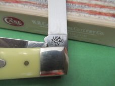 Case XX 2018 Yellow Derlin Trapper with Clip Pattern # 3254C  CV