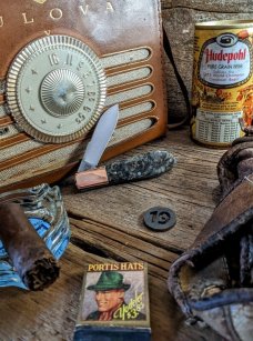 TITUSVILLE CUTLERY -AMERICAN REDSMITH SERIES- Old Man Norman Barlow - Buckeye Burl Wood Handles-19