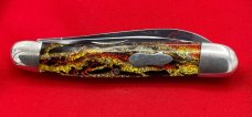 FIGHT'N ROOSTER 2-Blade Hawbaker Jack Folding Pocket Knife Christmas Tree Scales 2nd Gen MINT