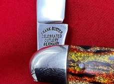 FIGHT'N ROOSTER 2-Blade Hawbaker Jack Folding Pocket Knife Christmas Tree Scales 2nd Gen MINT