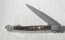  NEW AGA CAMPOLIN 12" ITALIAN SICILIANO GENUINE STAG 4 MILLIMETER BLADE, NICKEL SILVER BOLSTERS
