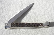  NEW AGA CAMPOLIN 12" ITALIAN SICILIANO GENUINE STAG 4 MILLIMETER BLADE, NICKEL SILVER BOLSTERS