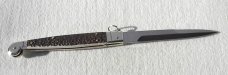  NEW AGA CAMPOLIN 12" ITALIAN SICILIANO GENUINE STAG 4 MILLIMETER BLADE, NICKEL SILVER BOLSTERS