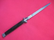 Vintage 13" Horn MOLLETTA Stiletto Switchblade Knife.
