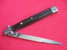 Vintage 13" Horn MOLLETTA Stiletto Switchblade Knife.