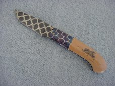 STUNNING! Jim Downs, Powell, Ohio, Damascus Mastadon Ivory Scrimshaw Worked Liners, Linerlock Folder