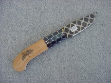STUNNING! Jim Downs, Powell, Ohio, Damascus Mastadon Ivory Scrimshaw Worked Liners, Linerlock Folder