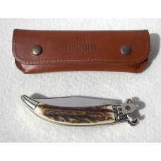 NEW A.G.A. CAMPOLIN GENUINE STAG LEVER LOCK SHELL PULLER NICKEL SILVER BOLSTERS ONLY 300 MADE