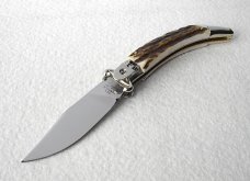 NEW A.G.A. CAMPOLIN GENUINE STAG LEVER LOCK SHELL PULLER NICKEL SILVER BOLSTERS ONLY 300 MADE