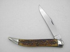 Queen Cutlery Co. Toothpick #20 Stainless, Rogers Bone, about 1949: Big Q tang stamp