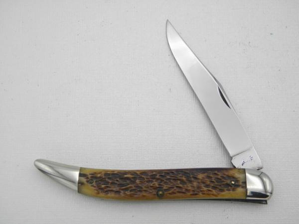 Queen Cutlery Co. Toothpick #20 Stainless, Rogers Bone, about 1949:  Big Q tang stamp