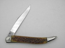 Queen Cutlery Co. Toothpick #20 Stainless, Rogers Bone, about 1949:  Big Q tang stamp