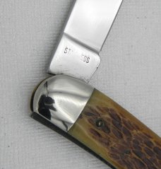 Queen Cutlery Co. Toothpick #20 Stainless, Rogers Bone, about 1949:  Big Q tang stamp