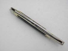 Queen Cutlery #20 Texas Tooth Pick Winterbottom bone:  5” closed, 1958 - 1960, etched blade, Q STEEL