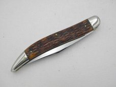 Queen Cutlery #19 Fisherman’s Knife:  5” closed, 1950, Rogers bone handles with no chips or cracks, 