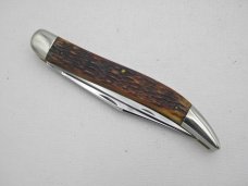 Queen Cutlery #19 Fisherman’s Knife:  5” closed, 1950, Rogers bone handles with no chips or cracks, 