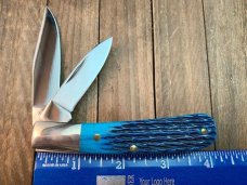 Ka-Bar Bent Barlow Blue Rope Jigged Bone 1990