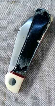 K'roo Raven Custom..3.75"..Black Kudu bone..Tusk Ivory Bolsters rwl34. Filework.Xtra spacers..liners