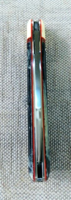 K'roo Raven Custom..3.75"..Black Kudu bone..Tusk Ivory Bolsters rwl34. Filework.Xtra spacers..liners
