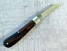 K'roo PROTOTYPE Rhino..Swayback Native..Zebrawood..3.75" closed..N690 ..brut de force look..coa/slip