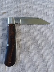K'roo PROTOTYPE Rhino..Swayback Native..Zebrawood..3.75" closed..N690 ..brut de force look..coa/slip