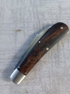 K'roo PROTOTYPE Rhino..Swayback Native..Zebrawood..3.75" closed..N690 ..brut de force look..coa/slip