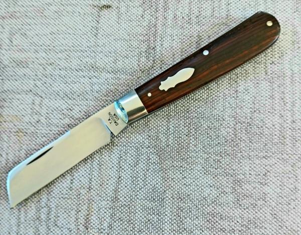 T A Davison Custom Swayback Lambsfoot..3 7/8"..Desert Ironwood...Ctshp steel..jeweled liners..SWEDGE