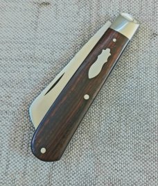 T A Davison Custom Swayback Lambsfoot..3 7/8"..Desert Ironwood...Ctshp steel..jeweled liners..SWEDGE
