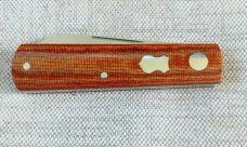 Adam Vigil Shadow Spear Barlow..3.5"..Cpm154..Crosscut Micarta scales...with maker's gift pouch 