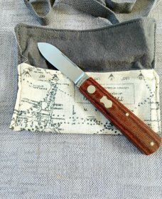 Adam Vigil Shadow Spear Barlow..3.5"..Cpm154..Crosscut Micarta scales...with maker's gift pouch 