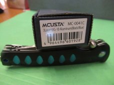Mcusta Katana  Black /Blue Aluminum Liner Lock Model # MC-0041C