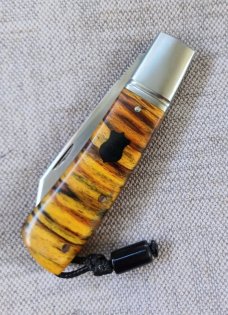 Vincenzo Balistreri Artic Birch Native..Ebony shield and bead..Filework..Jimping...One of..Coa/Slip