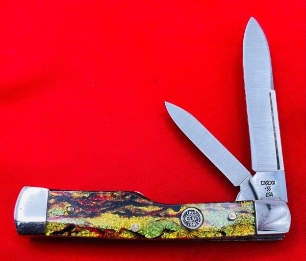 Vintage CASE XX Lightning S USA 1-Dot 1989 CT215 SS Gunstock Jack Pocket Knife Christmas Tree Cell Vintage CASE XX Lightning S USA 1-Dot 1989 CT215 SS Gunstock Jack Pocket Knife Christmas Tree Cell