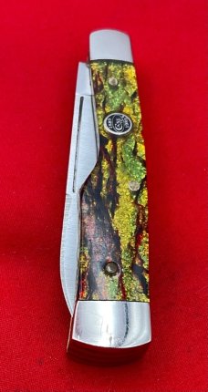 Vintage CASE XX Lightning S USA 1-Dot 1989 CT215 SS Gunstock Jack Pocket Knife Christmas Tree Cell