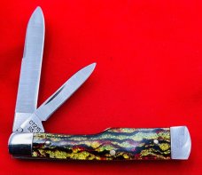 Vintage CASE XX Lightning S USA 1-Dot 1989 CT215 SS Gunstock Jack Pocket Knife Christmas Tree Cell