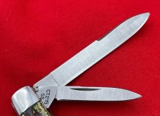 Vintage CASE XX Lightning S USA 1-Dot 1989 CT215 SS Gunstock Jack Pocket Knife Christmas Tree Cell