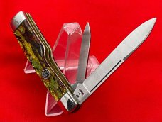 Vintage CASE XX Lightning S USA 1-Dot 1989 CT215 SS Gunstock Jack Pocket Knife Christmas Tree Cell