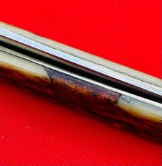 Vintage ULSTER KNIFE USA 1-Blade Slim Crooked Jack Folding Pocket Knife Bone Scales (Repair)