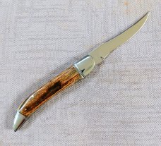 David R. Davis Mammoth ivory Texas Toothpick,4.1625" .01 steel..fluted...vine filework..MOP shield 