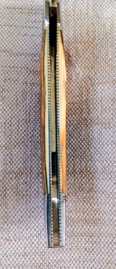 David R. Davis Mammoth ivory Texas Toothpick,4.1625" .01 steel..fluted...vine filework..MOP shield 